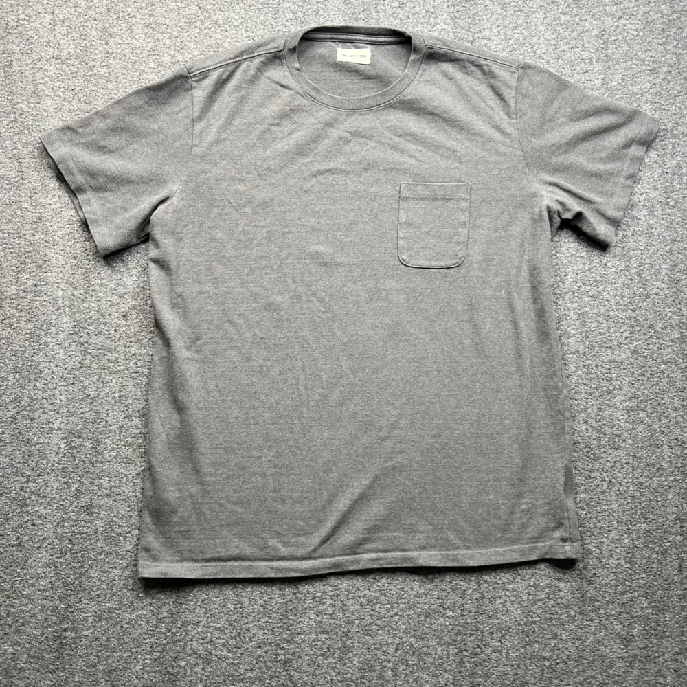 Taylor Stitch Pocket Tee Mens 46 Gray Heavy Bag Recycled Cotton T-Shirt